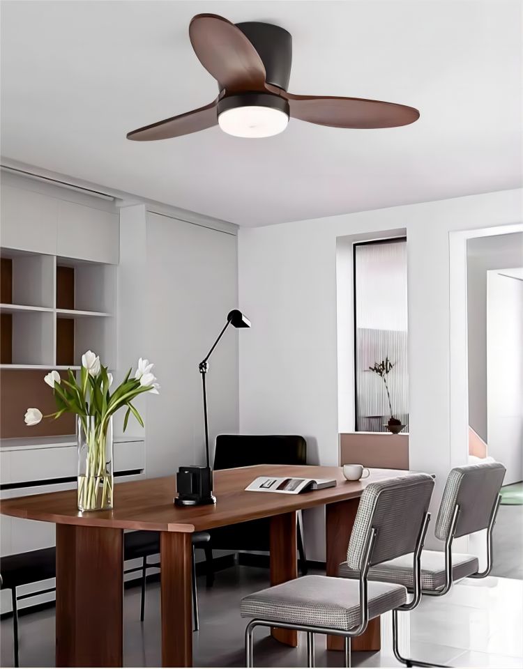 Lampe de ventilateur de plafond WOMO Mid Century Modern Hugger-WM5115