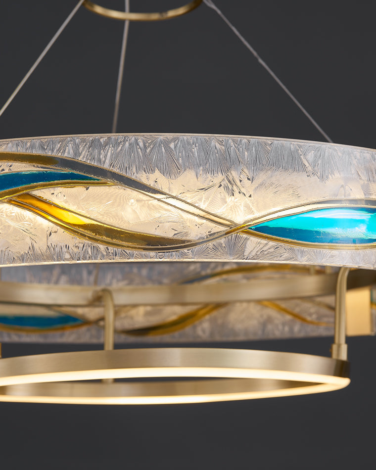 WOMO Lustre Rond Verre Chic et Moderne-WM2335