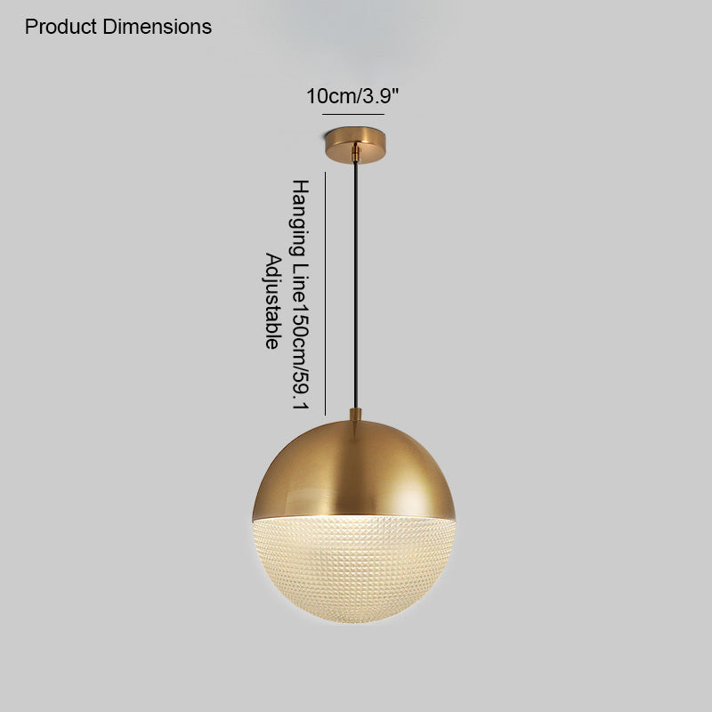 WOMO Suspension Boule Verre Art Déco-WM2065