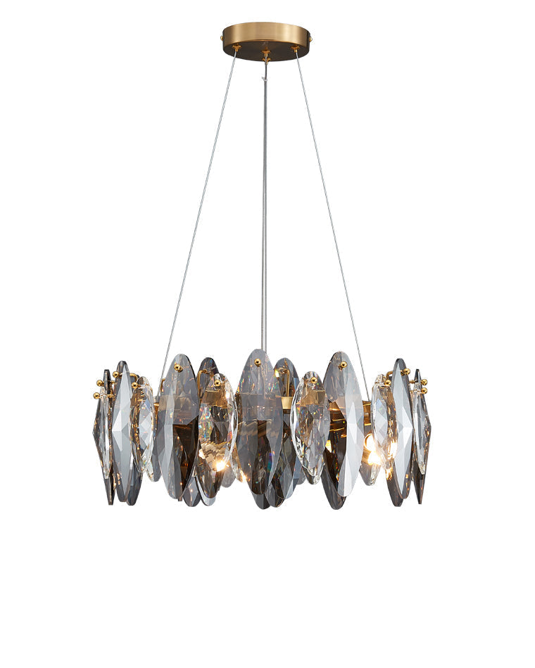 WOMO Lustre Luxe Rond Cristal Fumé-WM2187