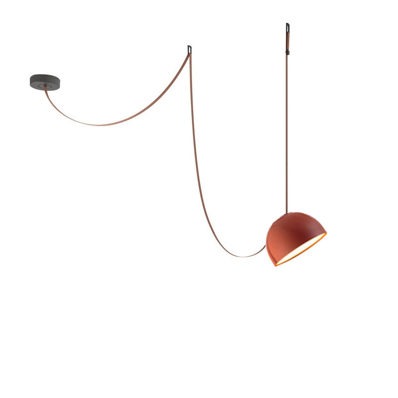 Lustre linéaire en cuir WOMO Dome-WM2319
