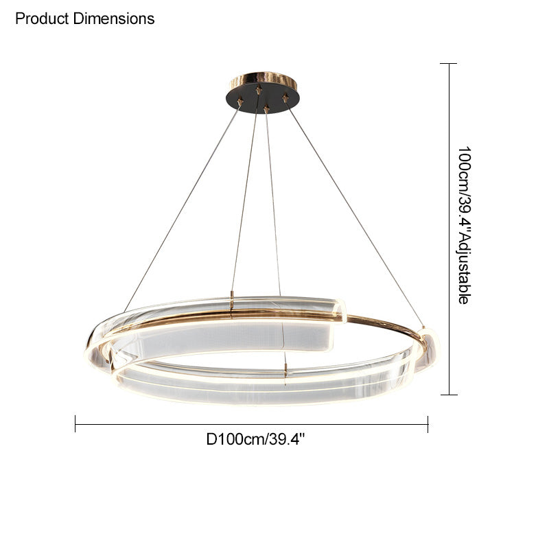 Lustre LED circulaire WOMO Gold-WM2165