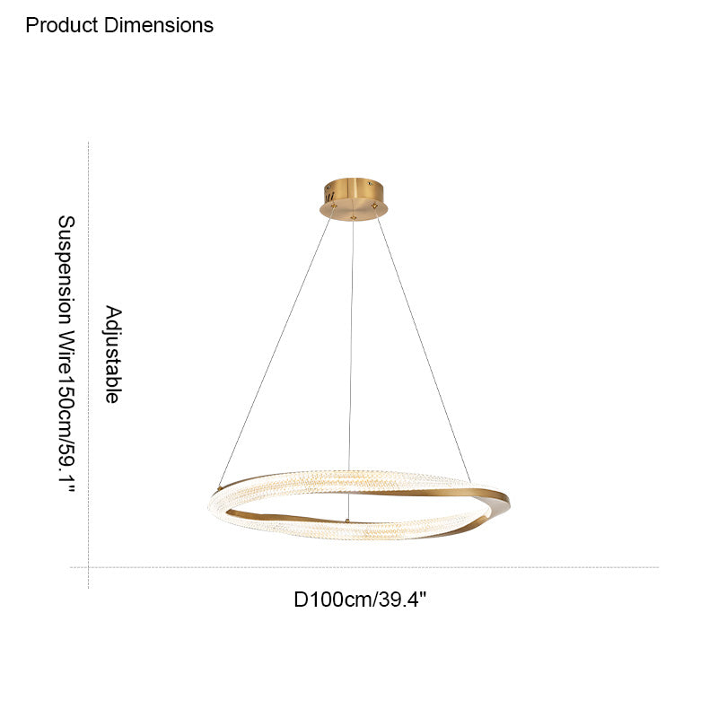 WOMO Lustre Cercle Led en Verre-WM2128