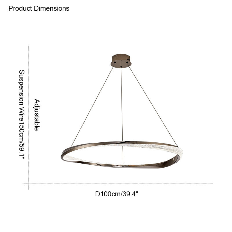 WOMO Lustre Cercle Led en Verre-WM2128