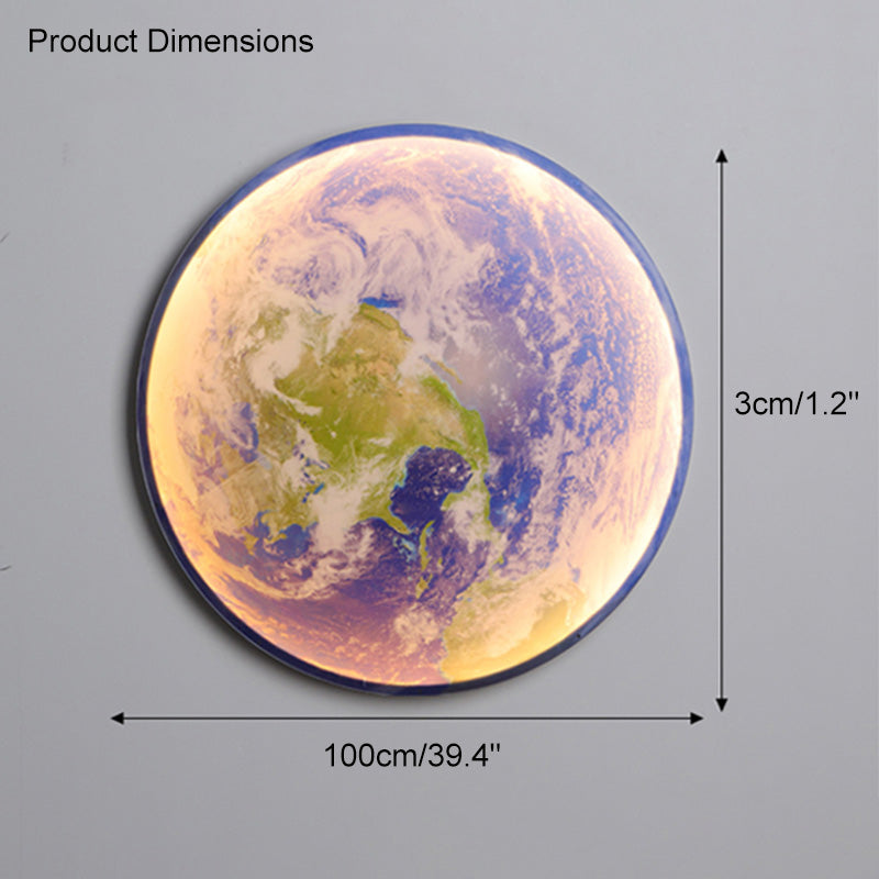 WOMO Appliques Murale Rond Lune/Terre - WM6102