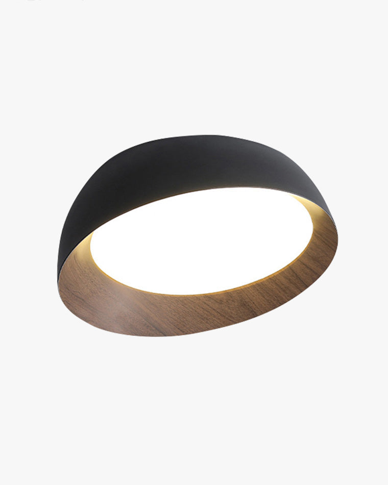 Plafonnier encastré asymétrique à grain de bois WOMO-WM1016