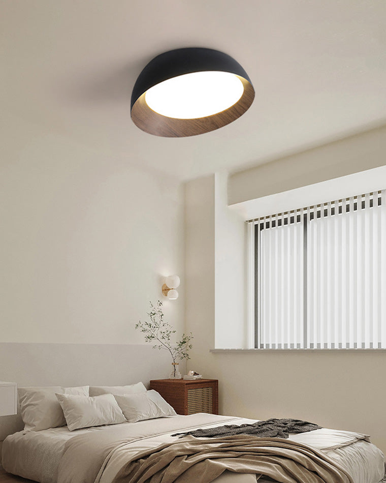 Plafonnier encastré asymétrique à grain de bois WOMO-WM1016