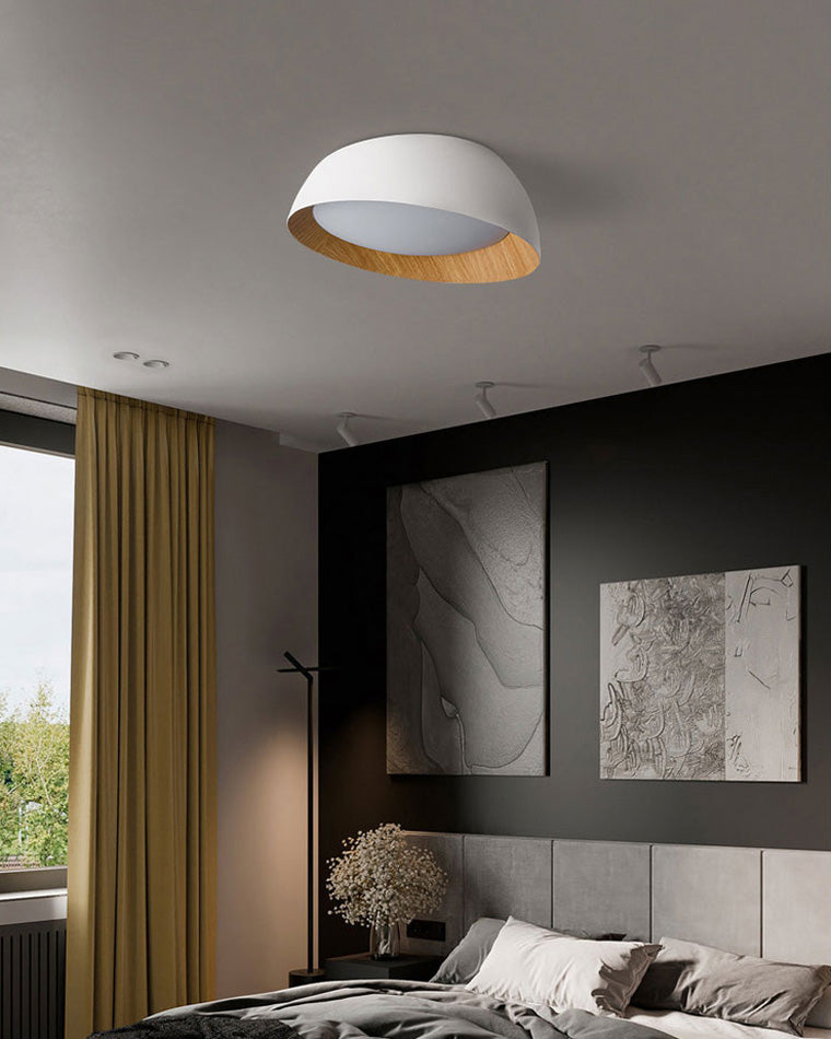 Plafonnier encastré asymétrique à grain de bois WOMO-WM1016
