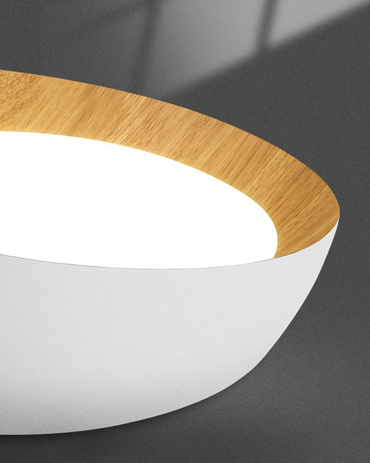 Plafonnier encastré asymétrique à grain de bois WOMO-WM1016