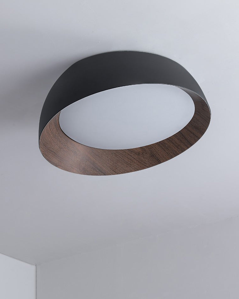 Plafonnier encastré asymétrique à grain de bois WOMO-WM1016