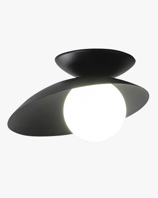 Plafonnier asymétrique WOMO Globe en verre dépoli-WM1021