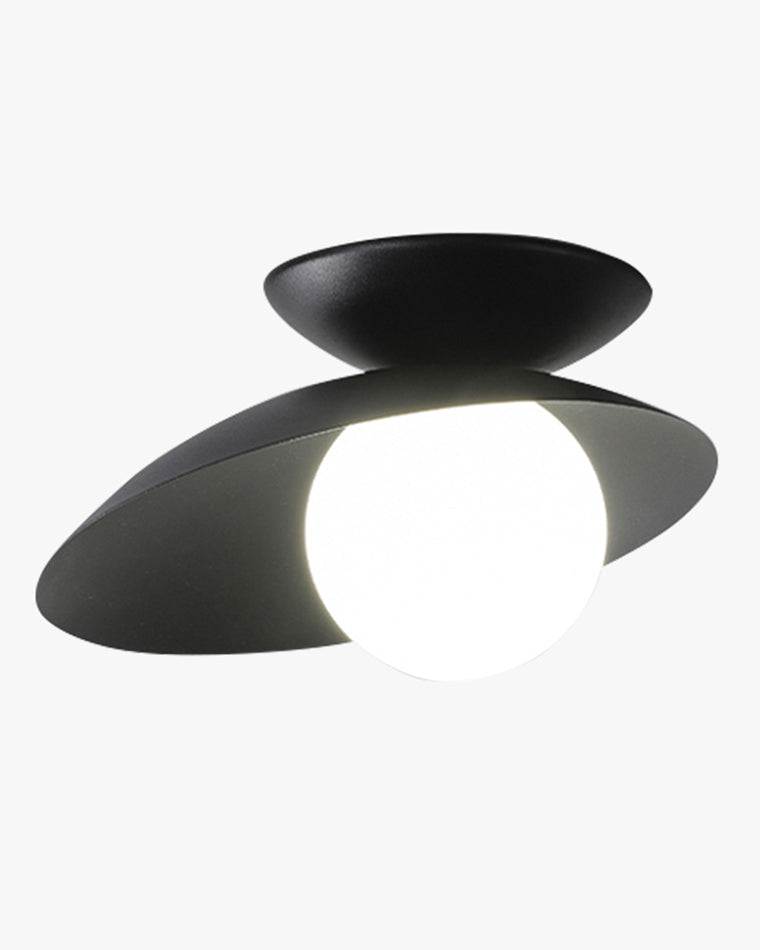 Plafonnier asymétrique WOMO Globe en verre dépoli-WM1021