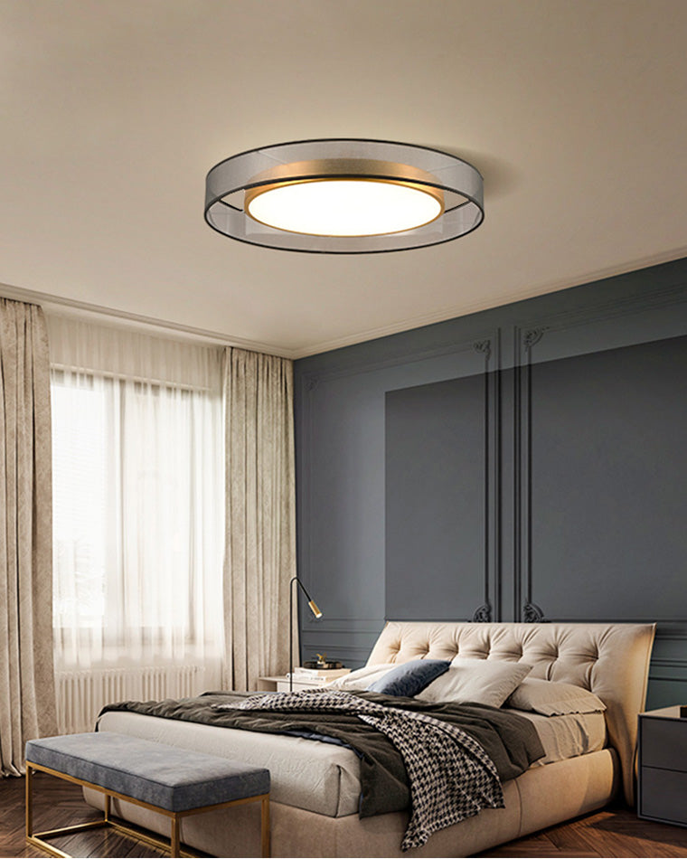WOMO Plafonnier Rond Tissu - WM1033
