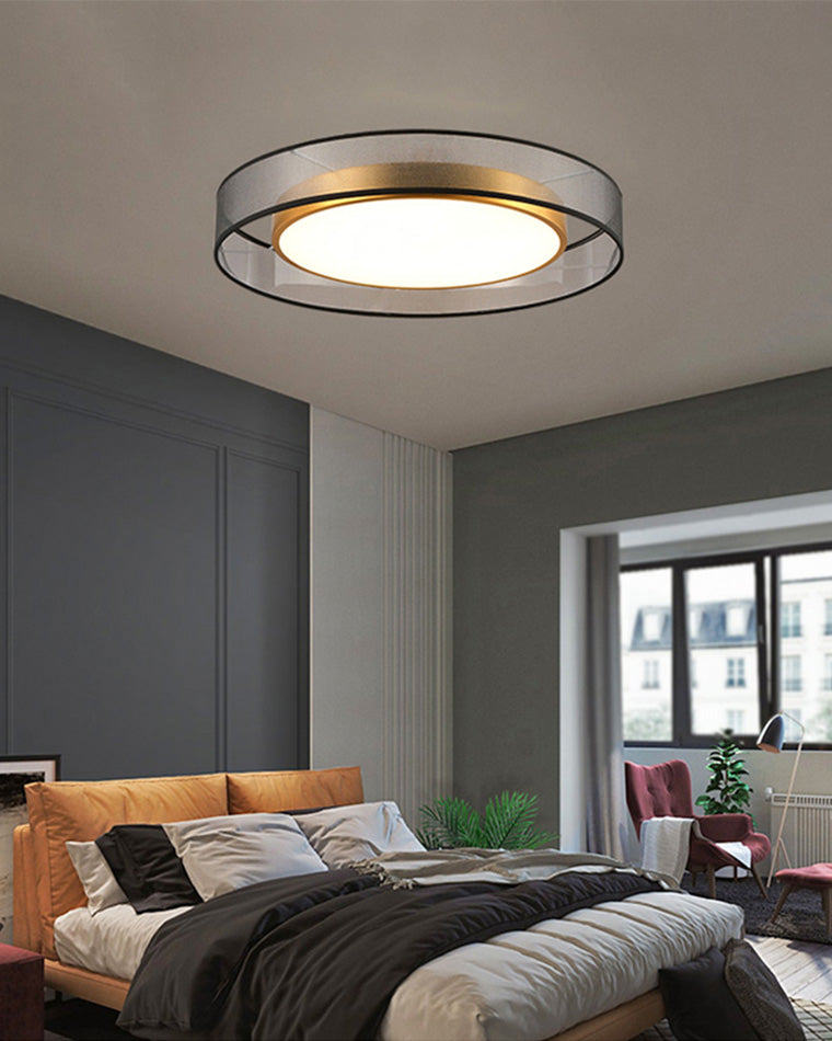WOMO Plafonnier Rond Tissu - WM1033