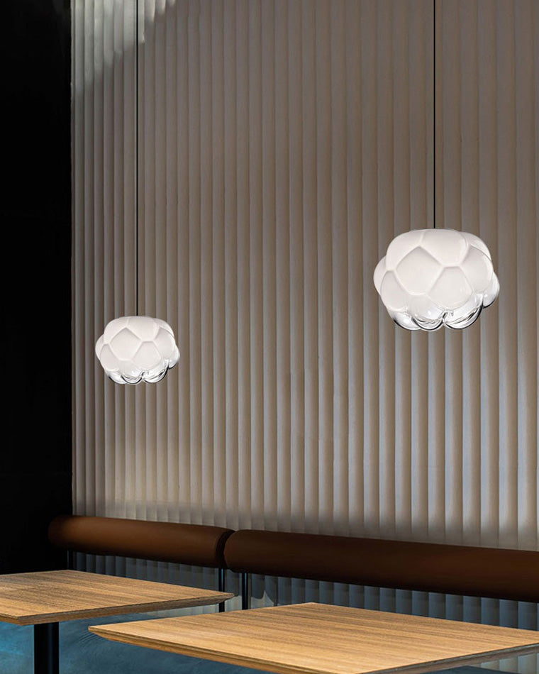 WOMO Plafonnier Nuage Boule Opaline - WM1036