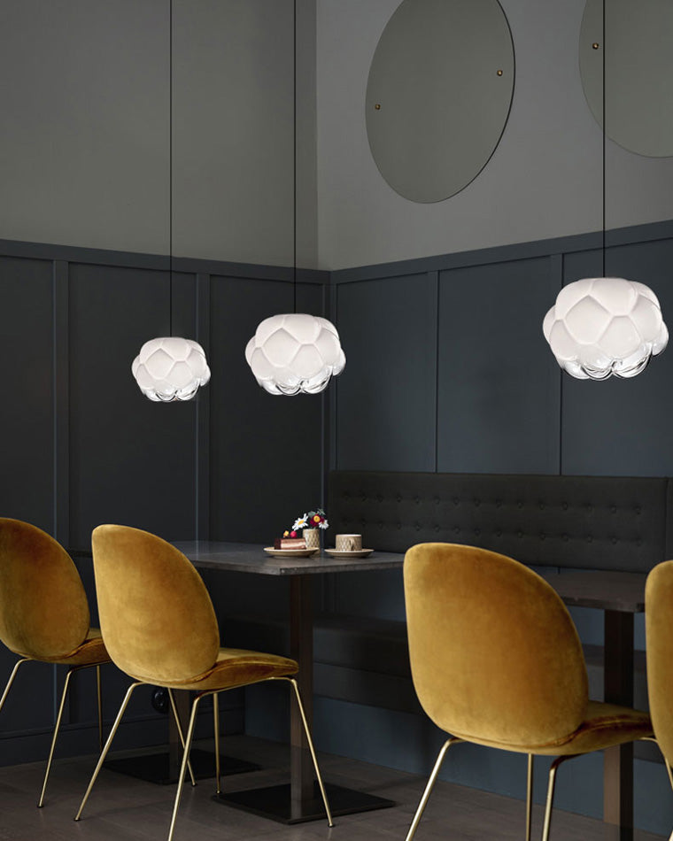 WOMO Plafonnier Nuage Boule Opaline - WM1036