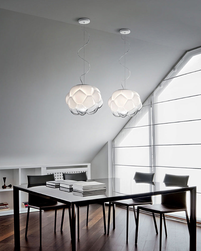 WOMO Plafonnier Nuage Boule Opaline - WM1036