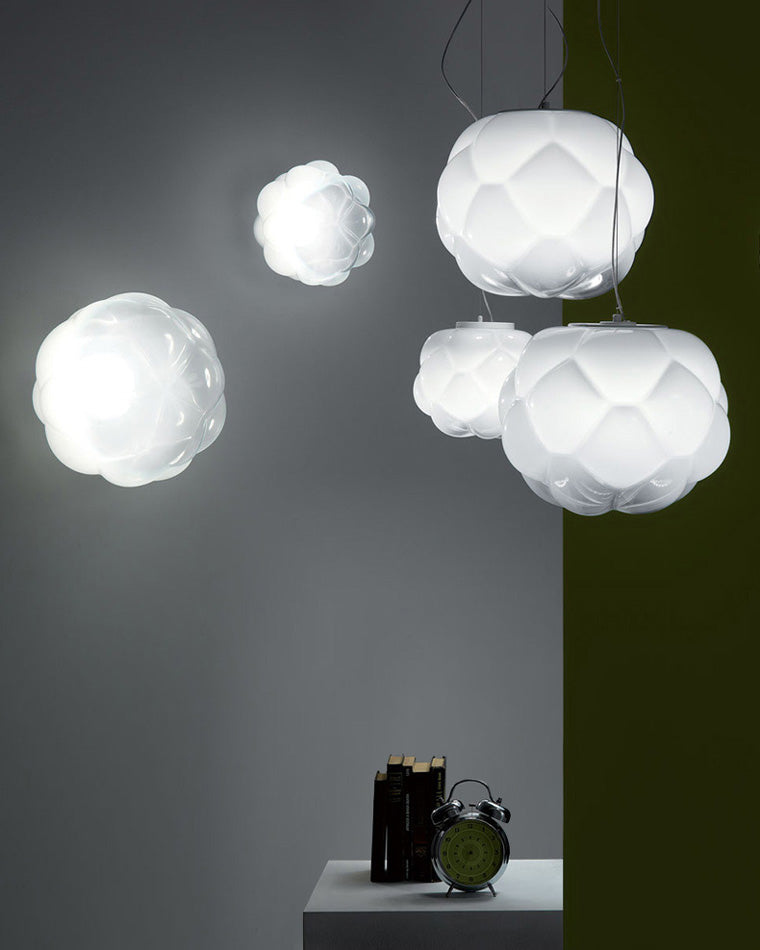 WOMO Plafonnier Nuage Boule Opaline - WM1036