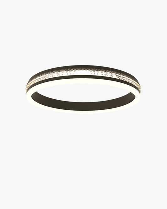 WOMO Plafonnier LED Carré Rond Noir - WM1058