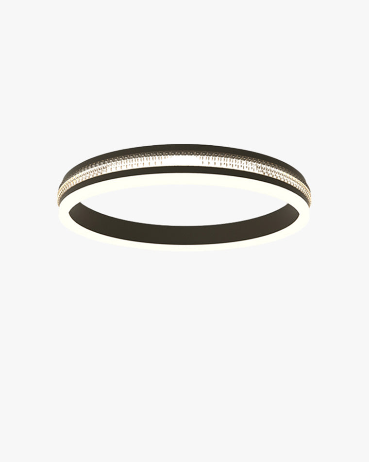 WOMO Plafonnier LED Carré Rond Noir - WM1058