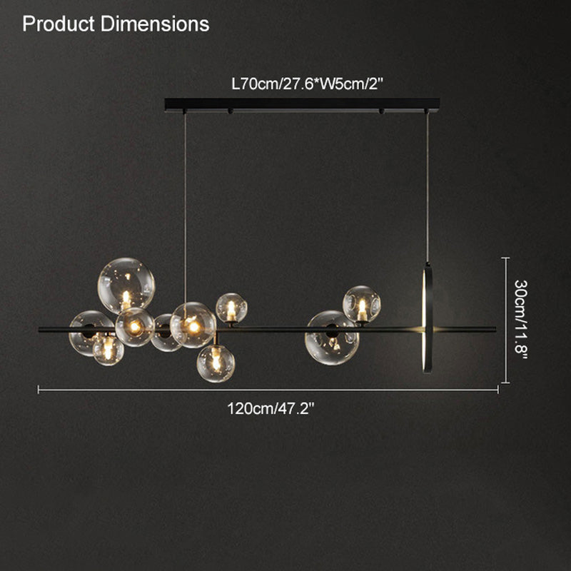 WOMO Glass Bubble Linear Chandelier - WM2040