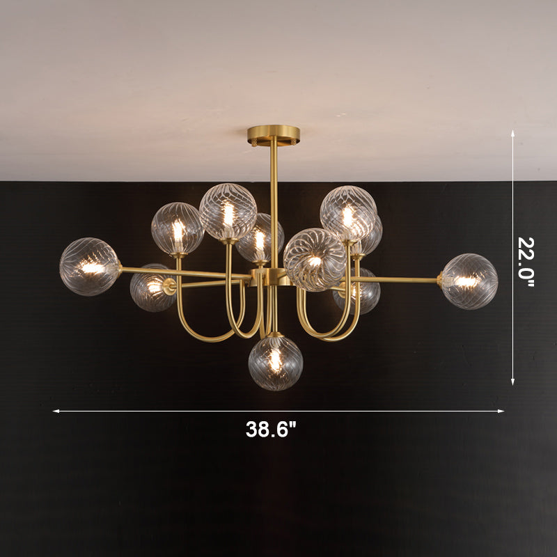 WOMO Lustre Branche Boule en Verre-WM2255