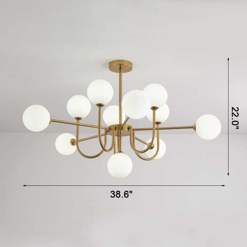WOMO Lustre Branche Boule en Verre-WM2255