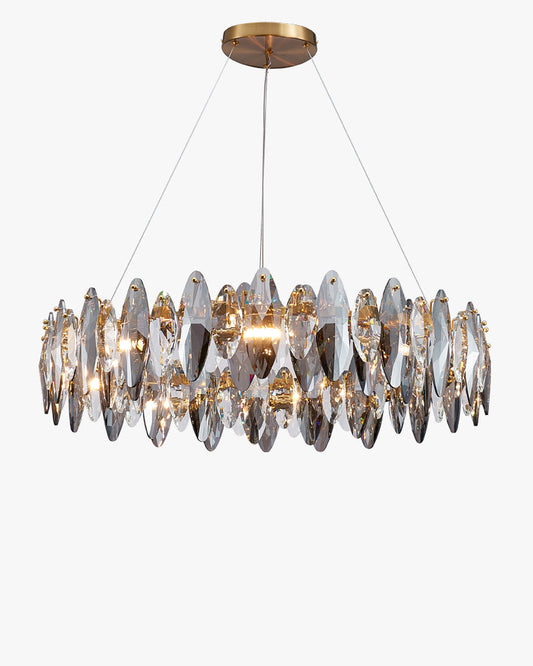 WOMO Lustre Luxe Rond Cristal Fumé-WM2187