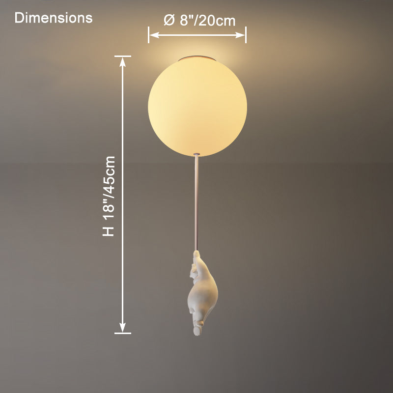 WOMO Plafonnier Boule en Verre - WM1123