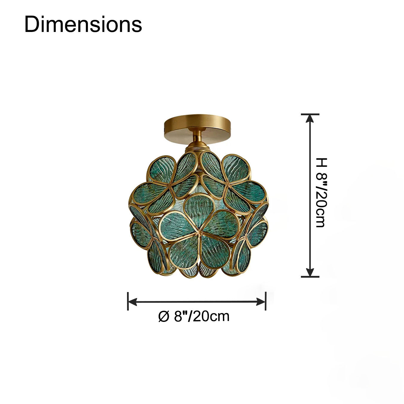 Plafonnier floral WOMO Tiffany-WM1128