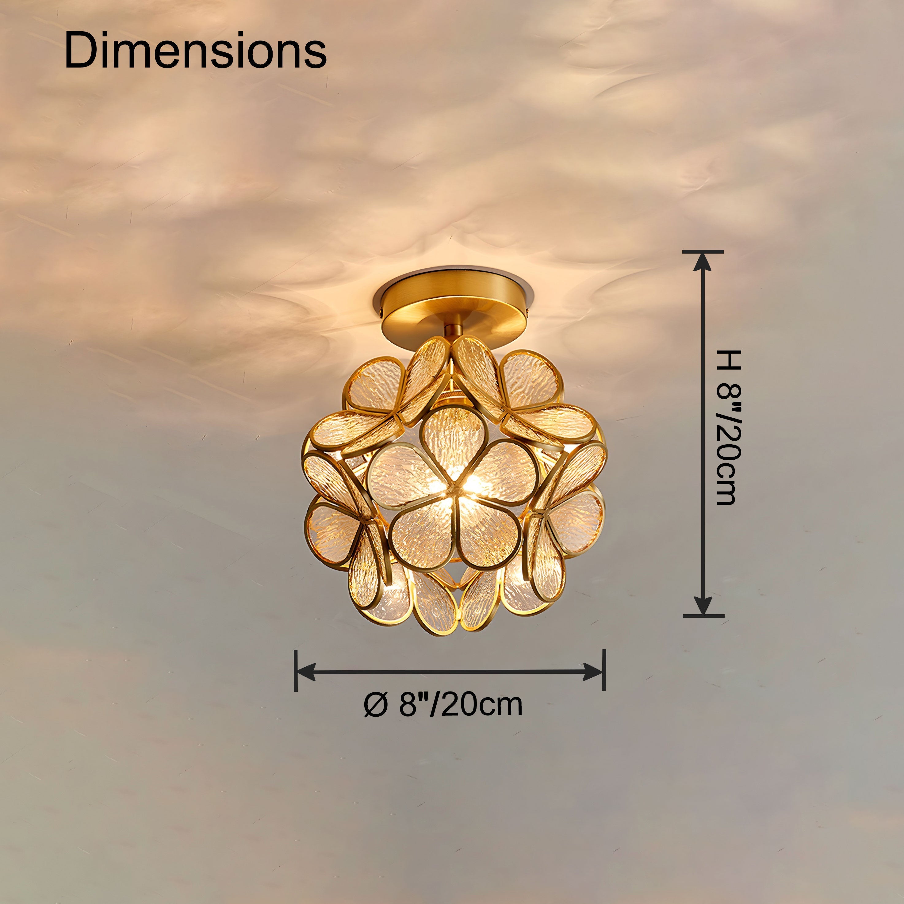 Plafonnier floral WOMO Tiffany-WM1128