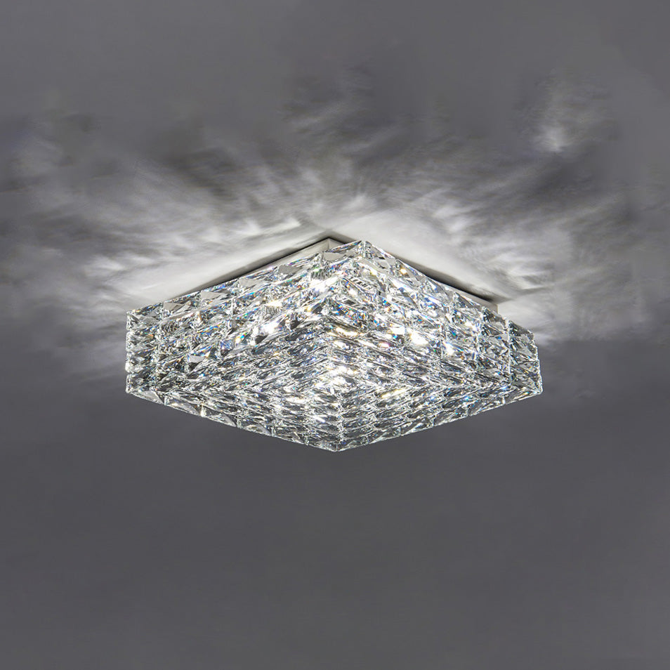 Plafonnier encastré en cristal carré WOMO-WM1130