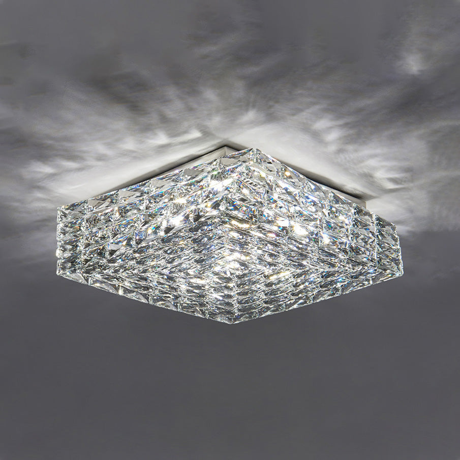 Plafonnier encastré en cristal carré WOMO-WM1130