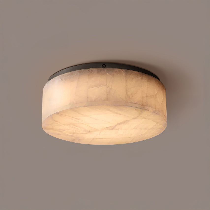 Plafonnier encastré en alabâtre WOMO Drum-WM1143