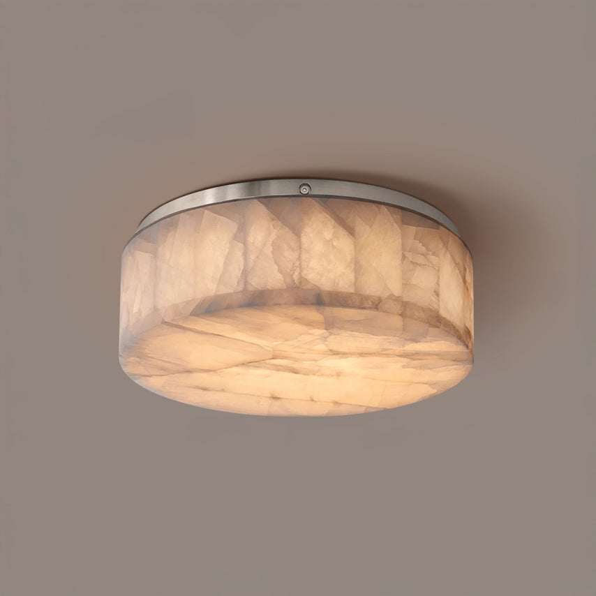 Plafonnier encastré en alabâtre WOMO Drum-WM1143