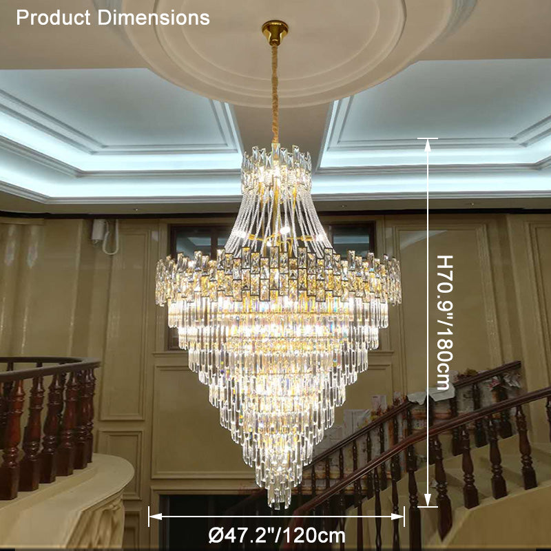 Lustre en cristal massif à plusieurs niveaux WOMO-WM2380