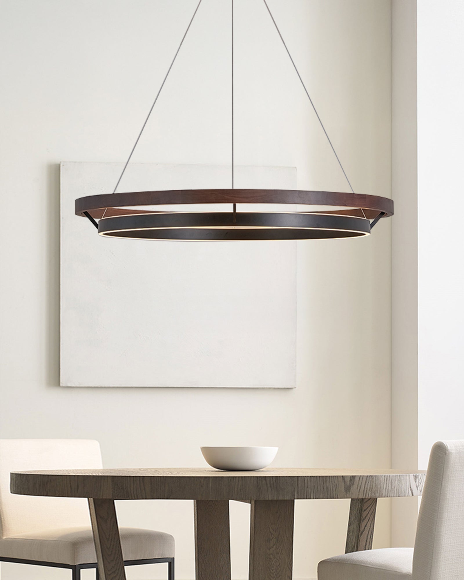 WOMO Wooden LED Ring Chandelier-WM2492