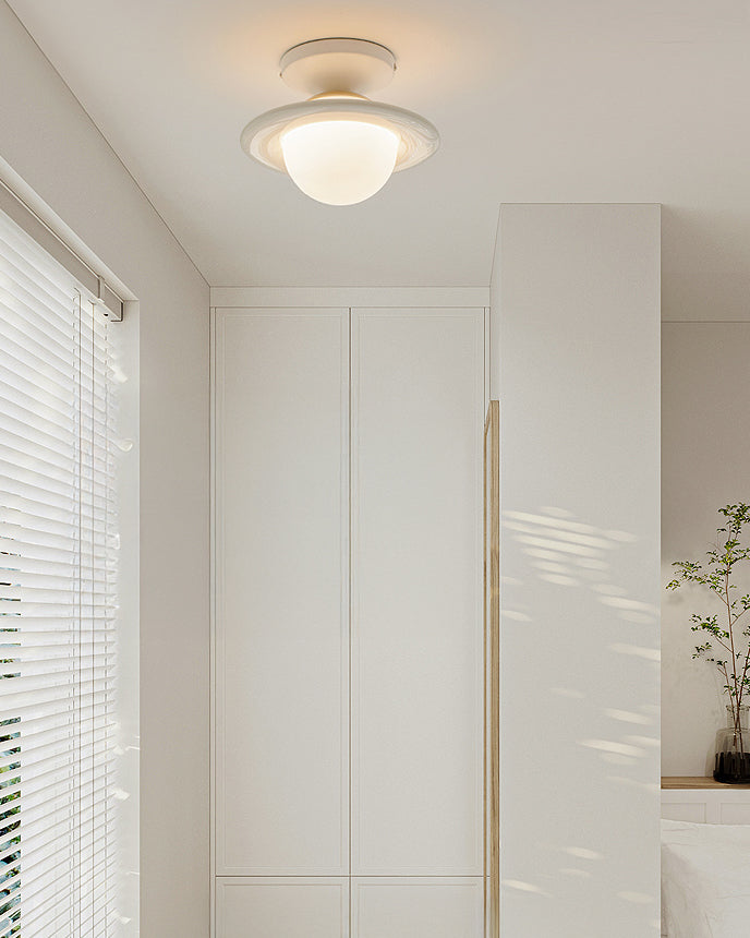 WOMO Semi-Flush Mount Ceiling Light with Colored Globe-WM1205