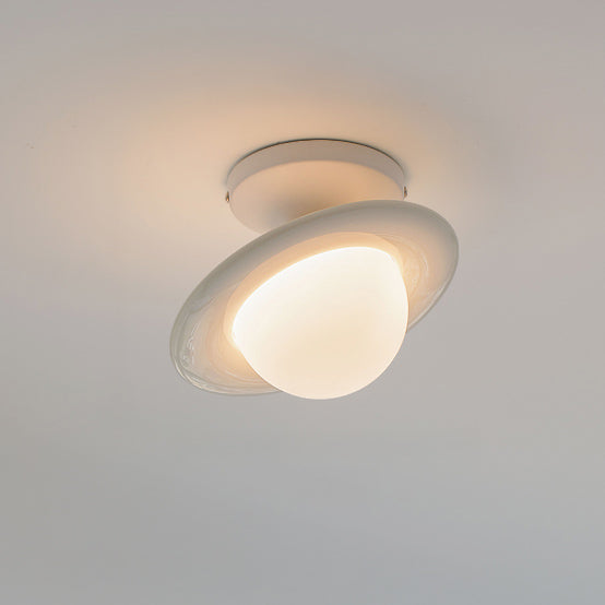 WOMO Semi-Flush Mount Ceiling Light with Colored Globe-WM1205