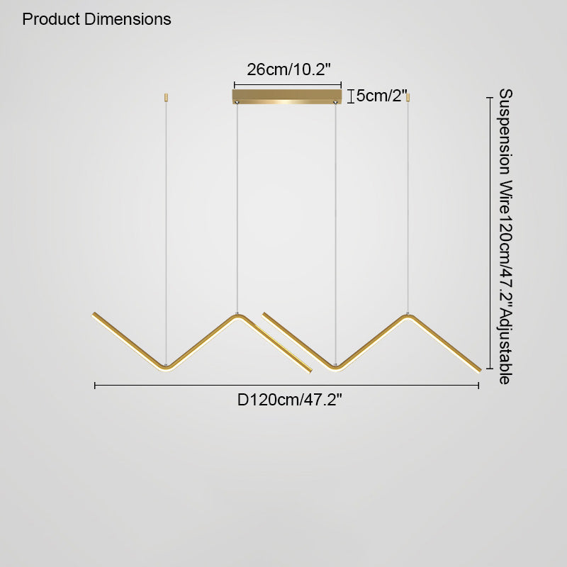WOMO ZigZag LED Suspension de cuisine-WM2154