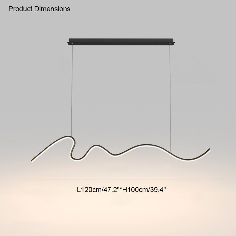 WOMO Suspension Lineaire Vague Minimaliste-WM2033