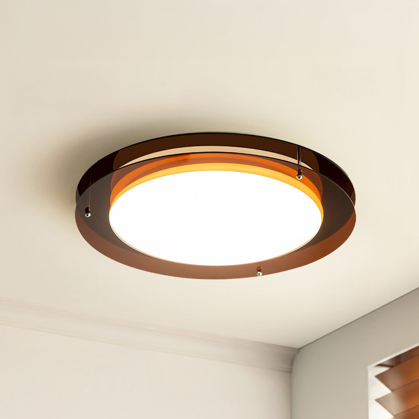 Plafonnier rond plat WOMO Bauhaus-WM1214