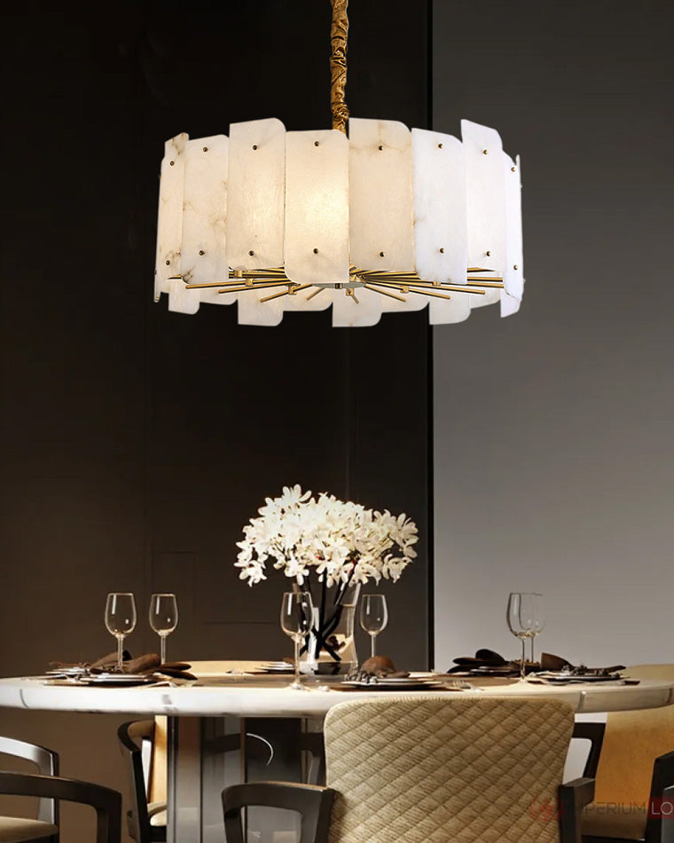 Lustre rond en albâtre WOMO-WM2391