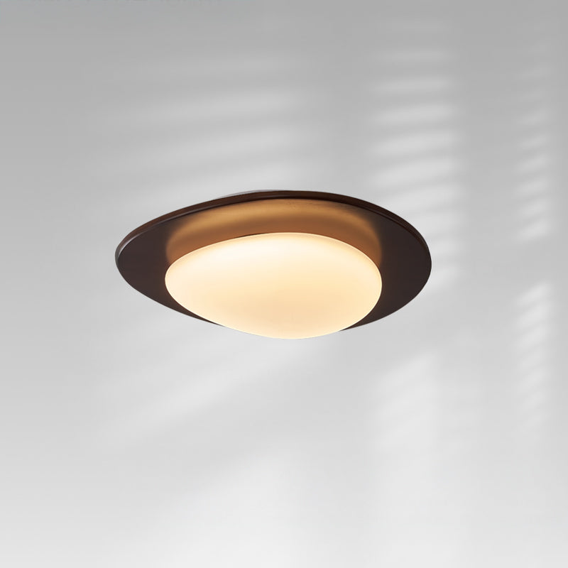 Plafonnier ovale WOMO en noyer-WM1235