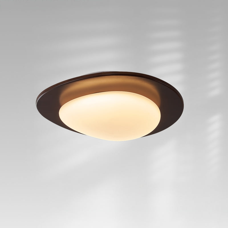 Plafonnier ovale WOMO en noyer-WM1235