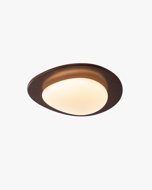 Plafonnier ovale WOMO en noyer-WM1235