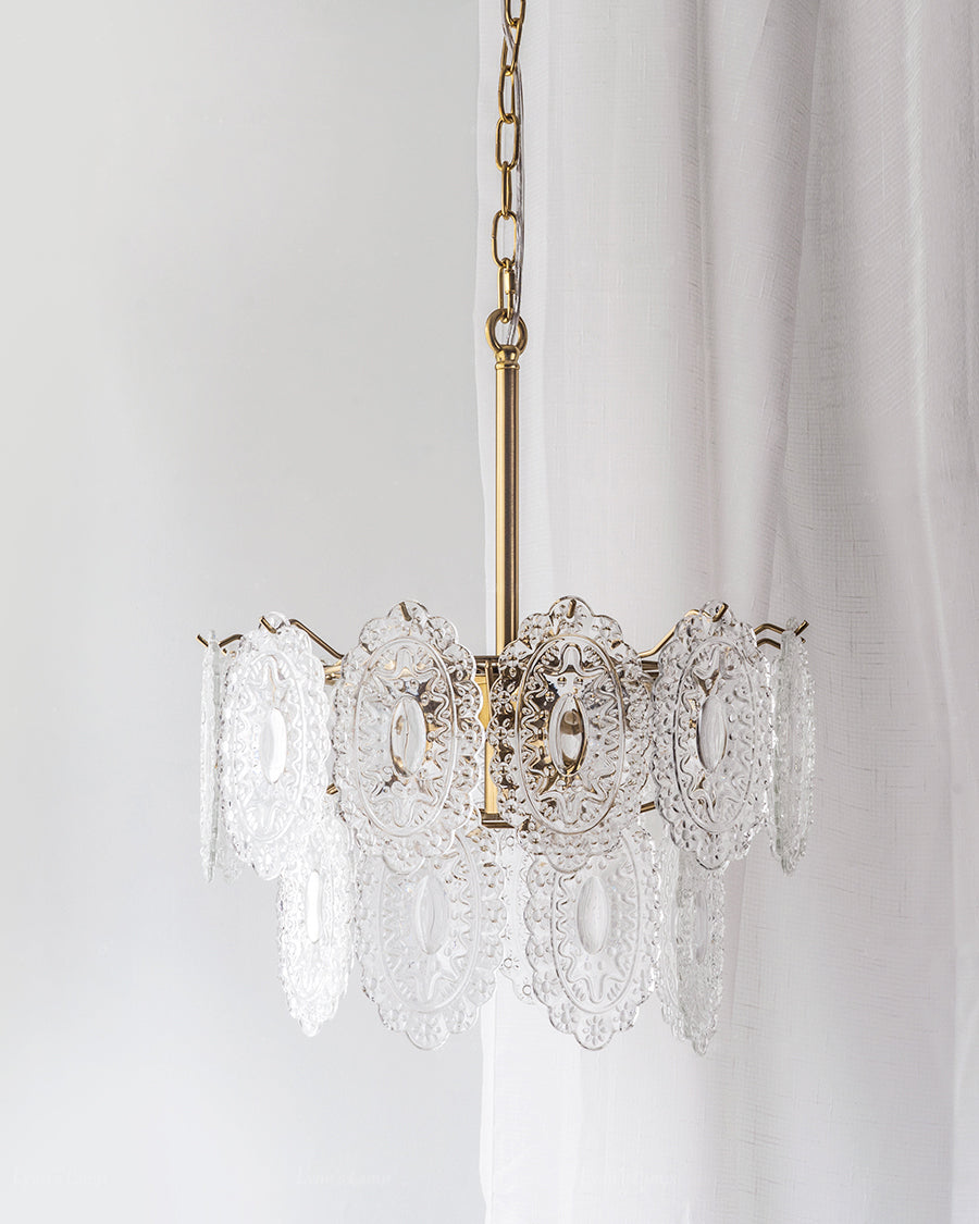 WOMO Lustre Chic Feuille en Verre-WM2208