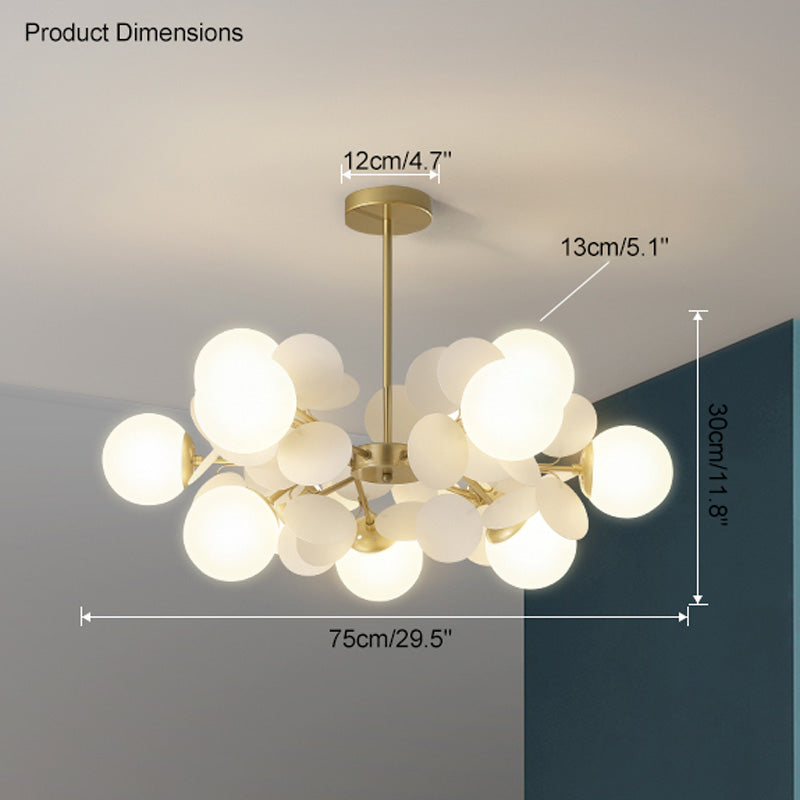 WOMO Lustre Branche Boule Verre-WM2044