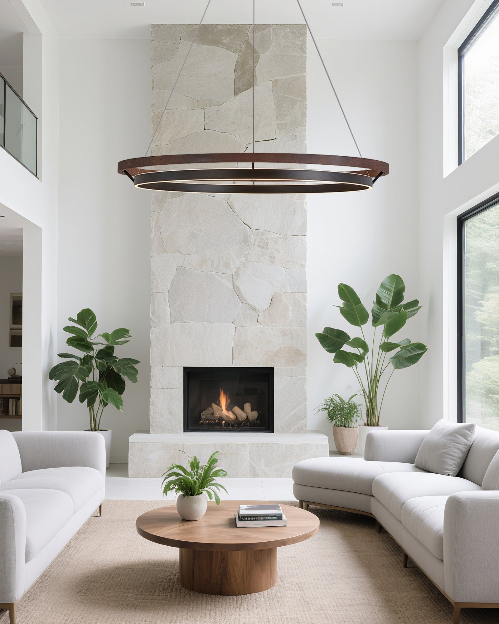 WOMO Wooden LED Ring Chandelier-WM2492