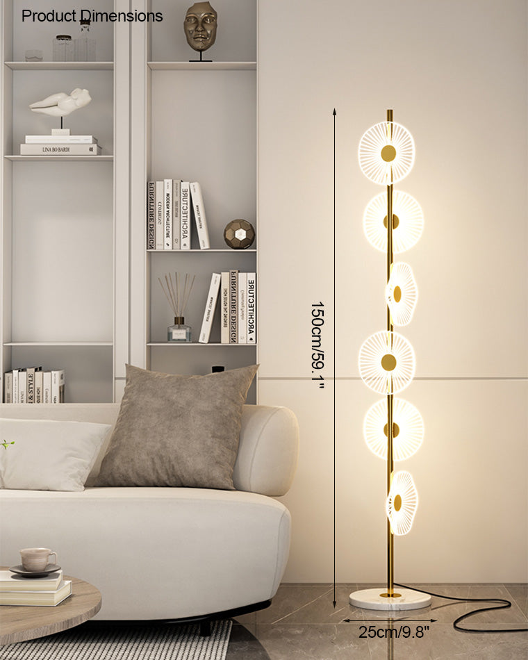 Lampadaire à intensité variable multi-lumière WOMO avec télécommande-WM7075